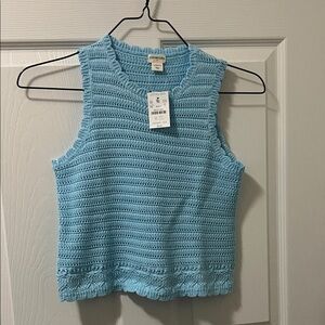 Crewcuts J. Crew Girls Crochet Sweater Shell Tank, NWT